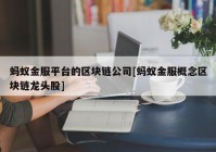 蚂蚁金服平台的区块链公司[蚂蚁金服概念区块链龙头股]